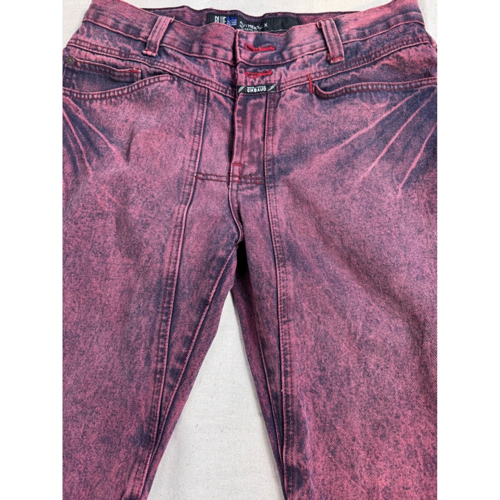 Y2K‎ MARITHE + FRANCOIS GIRBAUD Overdyed Acid Red Jeans Mens Size 32 Streetwear